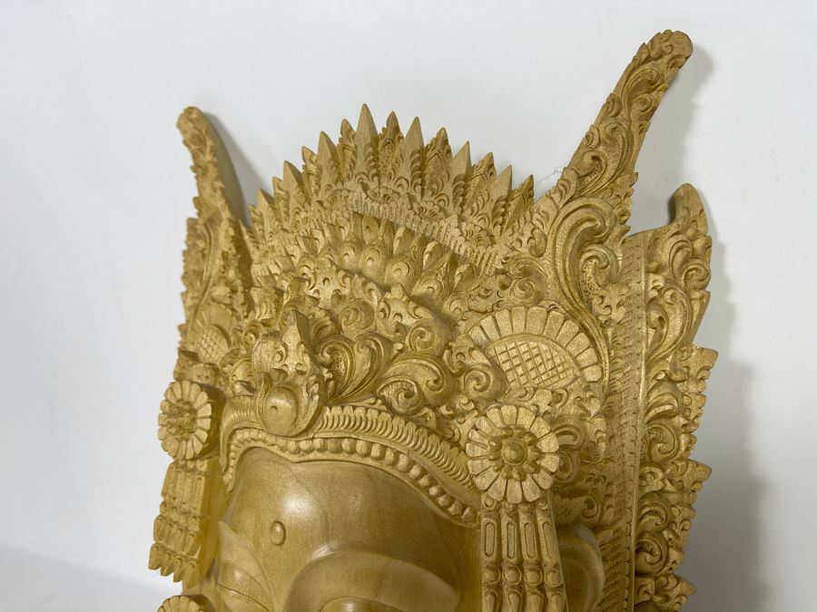 Balinese Mother Earth Crocodile Wooden Carved Mask By Komang Agus Novica Collection Indonesia 10W X 11H [Photo 10]