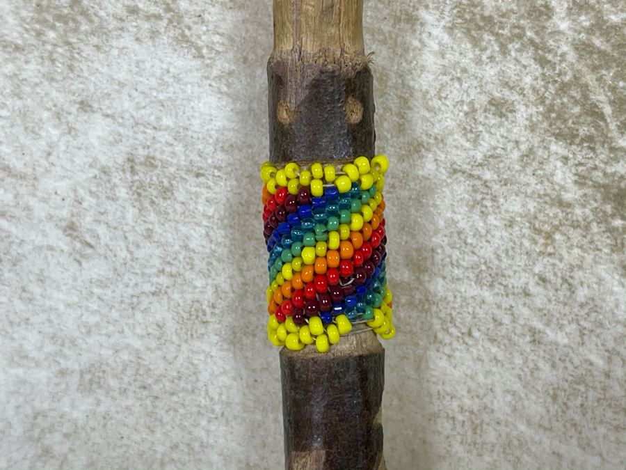 Vintage Hand Crafted Medicine Drum With Drum Beater 16R X 3D [Photo 3]