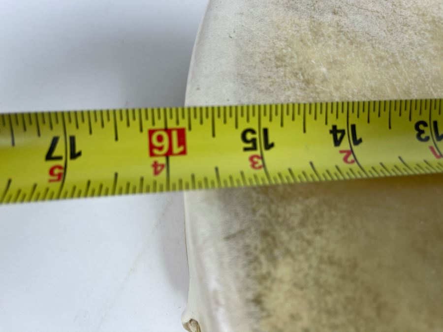 Vintage Hand Crafted Medicine Drum Signed Rainbow Rhythms With Drum Beater 16R X 3D [Photo 14]