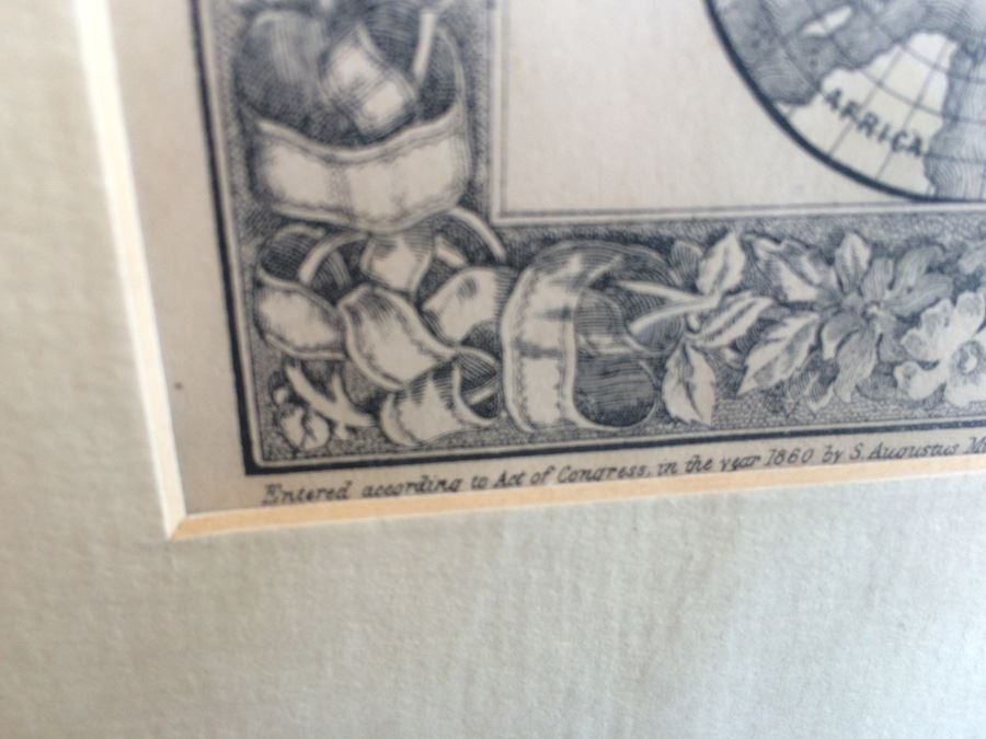 Vintage Map of The World in Hemispheres [Photo 6]