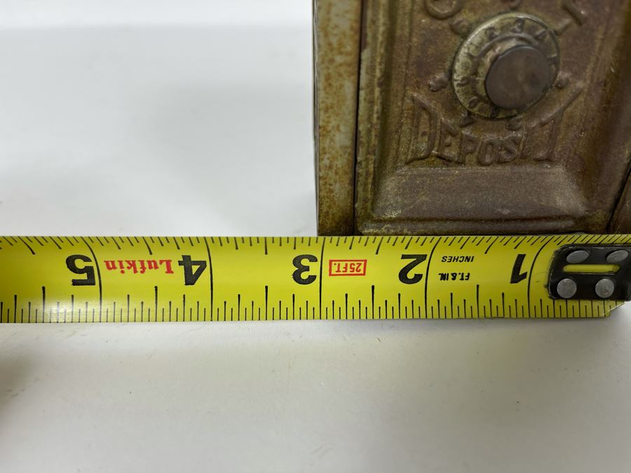 Antique Toy Cast Iron Safe Deposit Safe With 1897 Patent Date 3W X 2.5D X 4H [Photo 10]