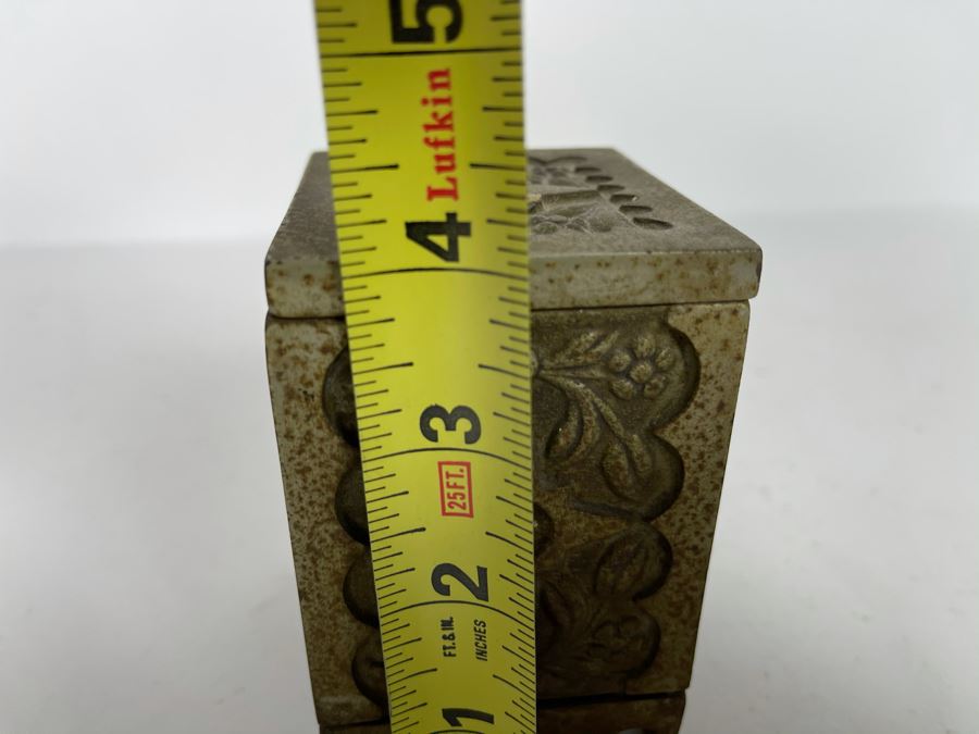 Antique Toy Cast Iron Safe Deposit Safe With 1897 Patent Date 3W X 2.5D X 4H [Photo 12]