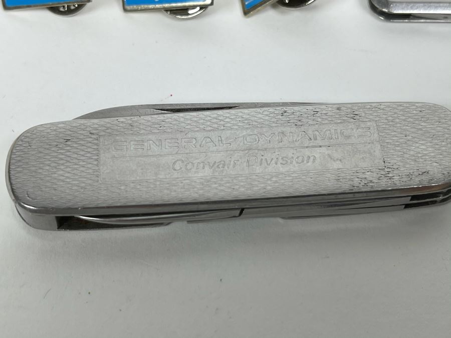 General Dynamics Collectibles Lot Including Tomahawk Patches, General Dynamics Convair Division Pocket Knives And Various Pins Including Atlas Rocket 25 [Photo 8]