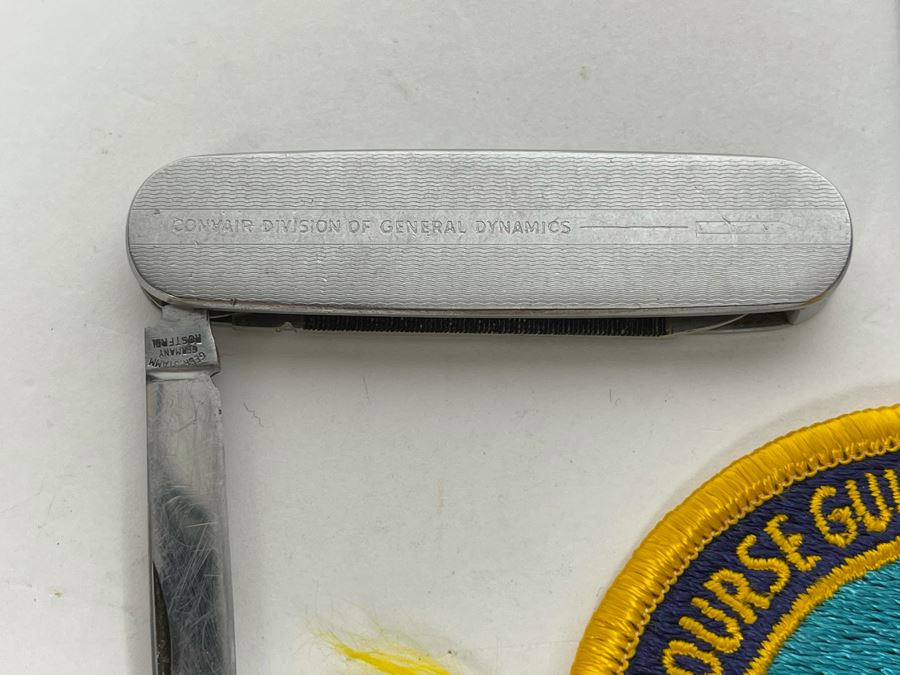 General Dynamics Collectibles Lot Including Tomahawk Patches, General Dynamics Convair Division Pocket Knives And Various Pins Including Atlas Rocket 25 [Photo 14]