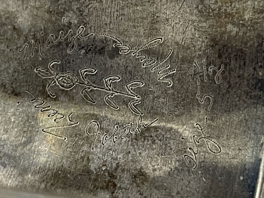 Native American Zuni Signed Sterling Silver And Turquoise Cuff Bracelet Size 5 1/2 Signed Jobeth Mayes Maize 83.2g [Photo 15]