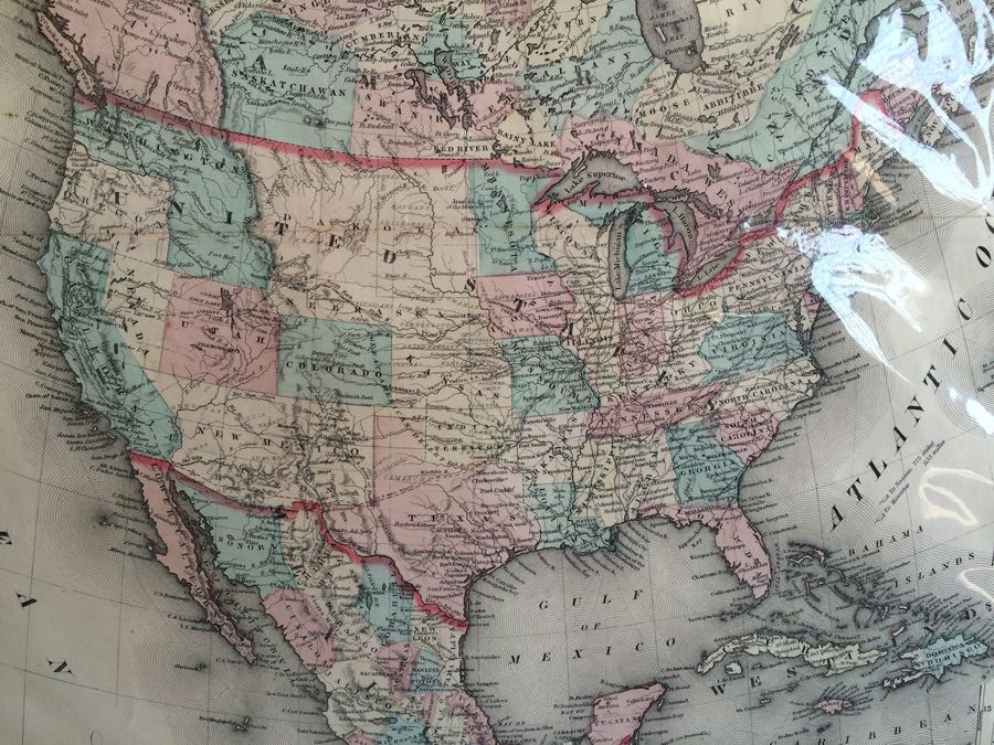 Vintage Map 1861 - Johnson's North America by Johnson & Browning [Photo 9]