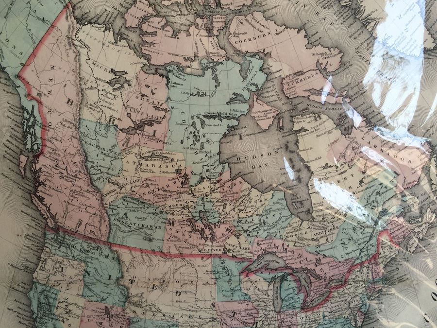 Vintage Map 1861 - Johnson's North America by Johnson & Browning [Photo 6]