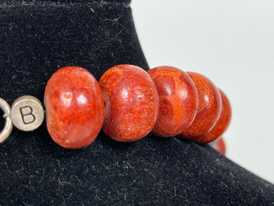 Vintage Chinese Tibetan Sterling Silver Pendant With Red Coral And Turquoise Beaded Necklace Statement Piece 386g [Photo 19]