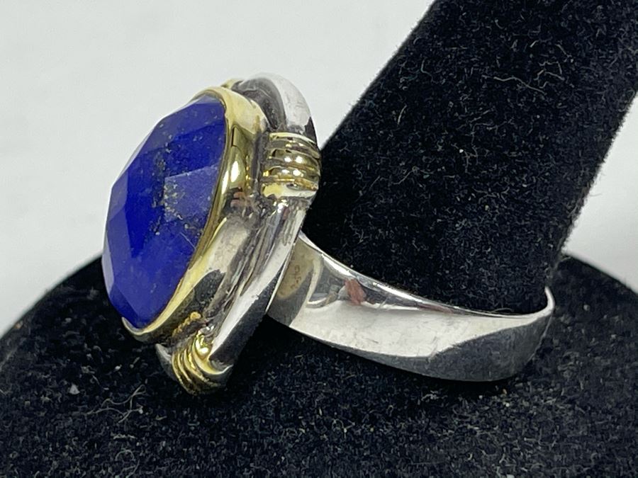 Sterling Silver Lapis Lazuli Ring Size 10.5 9.9g [Photo 5]