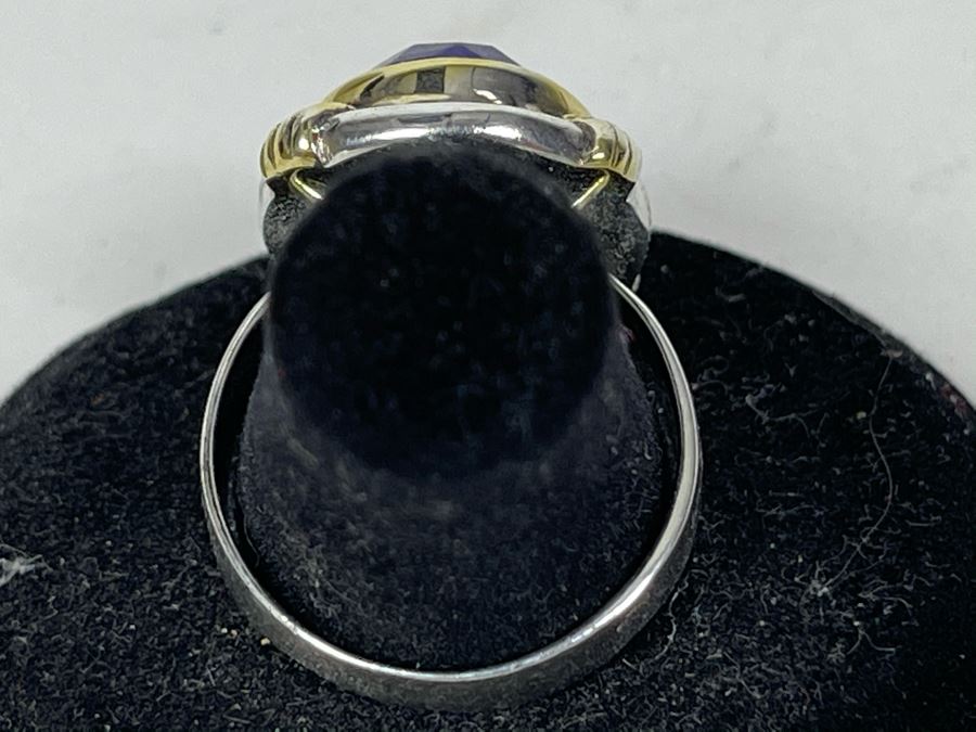 Sterling Silver Lapis Lazuli Ring Size 10.5 9.9g [Photo 6]