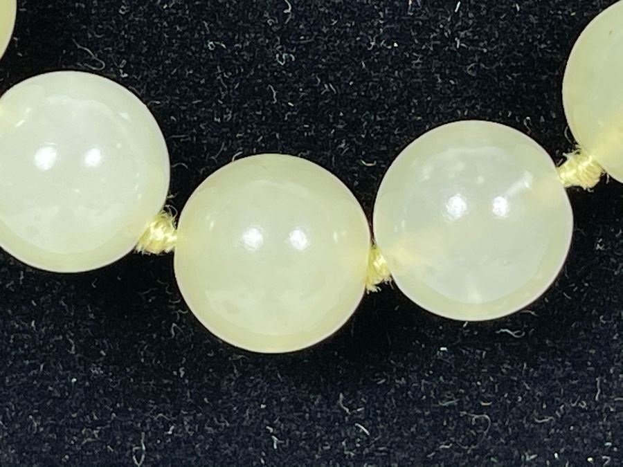 Vintage Jade Bead (0.6' Dia Beads) Necklace 30'L [Photo 6]