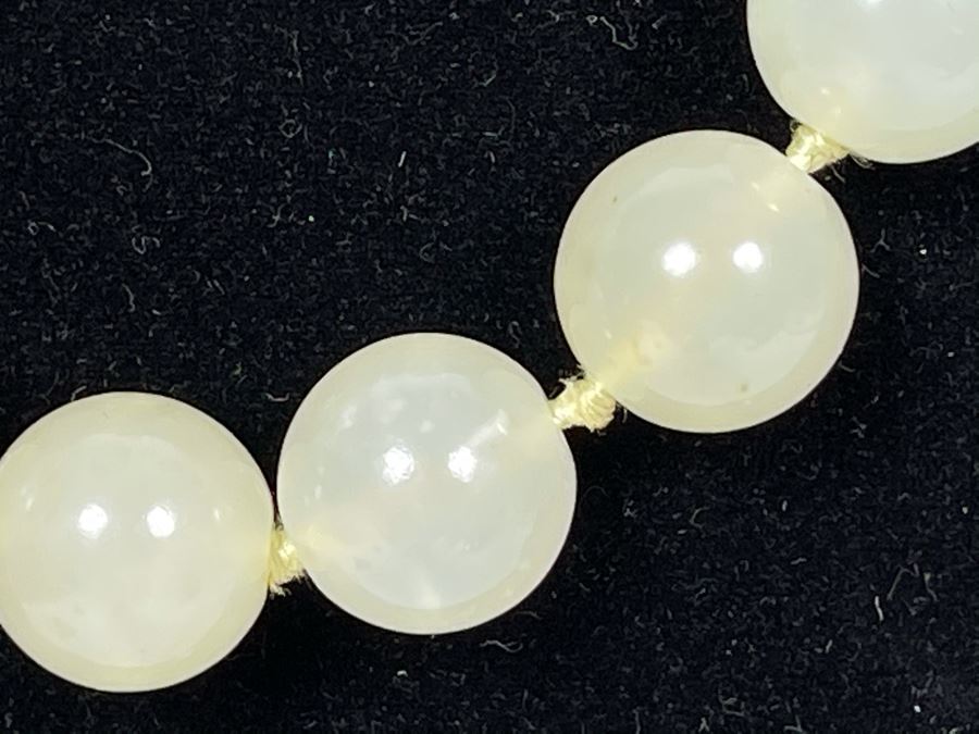 Vintage Jade Bead (0.6' Dia Beads) Necklace 30'L [Photo 7]