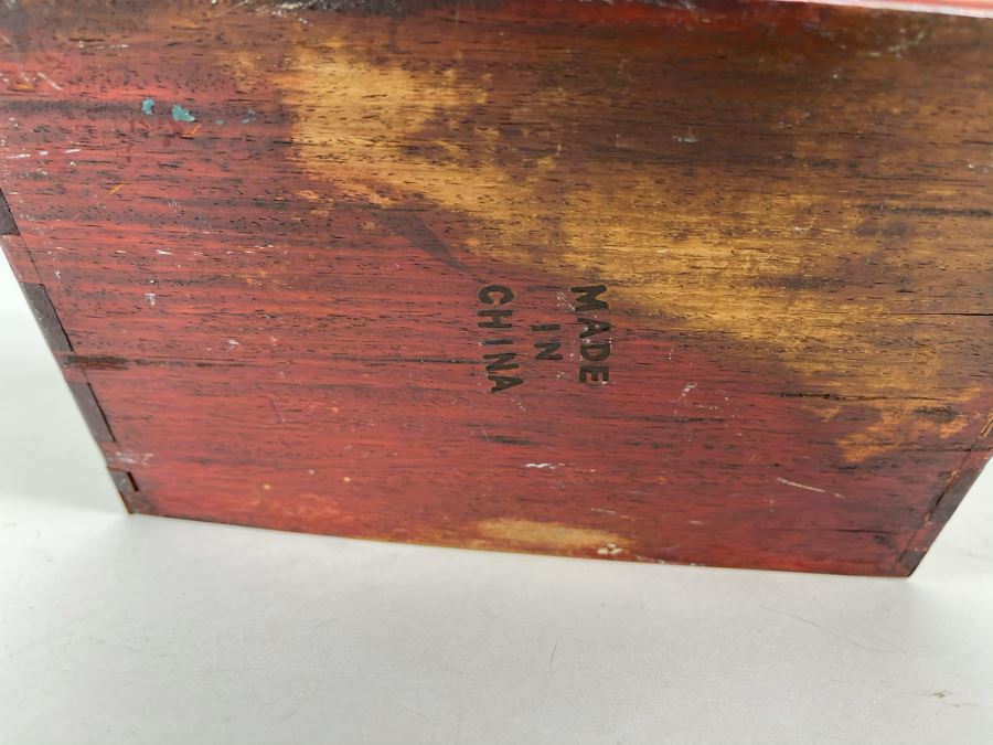 Vintage Chinese Mahjong Set Bamboo And Bone Tiles With Rosewood Wooden 5-Drawer Box 9.5W X 6D X 6.5H [Photo 34]