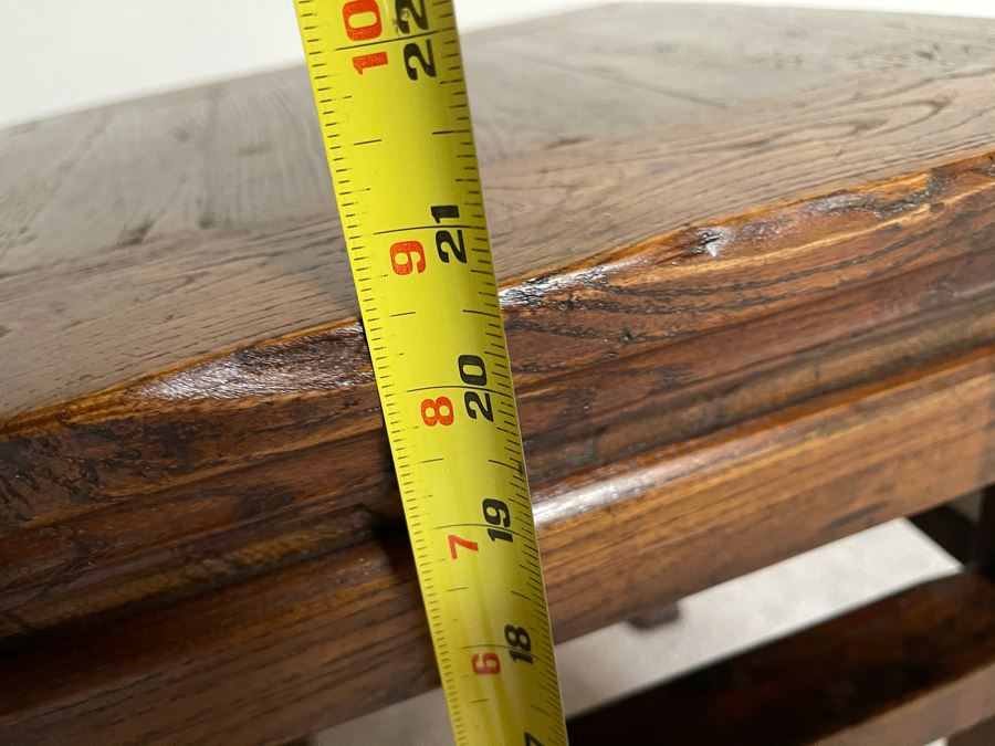 Vintage Asian Wooden Side Table 16W X 20.5H [Photo 10]
