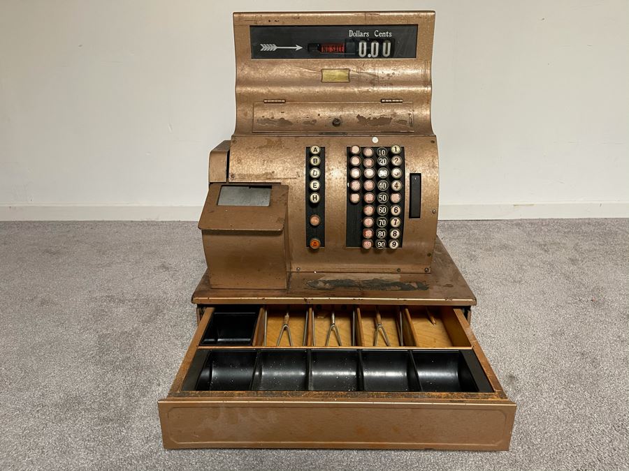 Vintage Metal Cash Register - Very Heavy 18W X 15D X 22H [Photo 1]