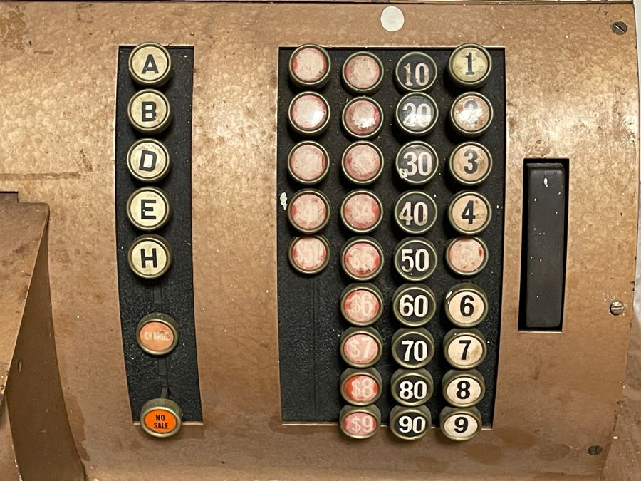 Vintage Metal Cash Register - Very Heavy 18W X 15D X 22H [Photo 4]