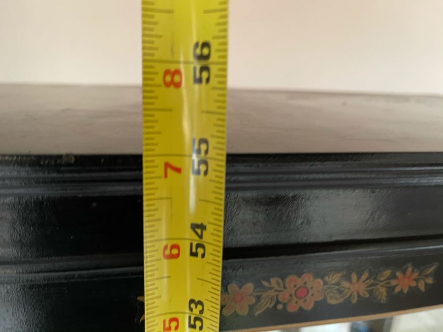 Chinoiserie Curio Cabinet With Faux Drawer 25W X 14D X 55H [Photo 10]