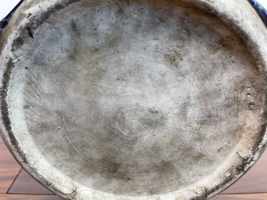 Stunning People's Republic Of China Chinese Porcelain Blue Glazed Large Vase 22.5H X 11W [Photo 23]