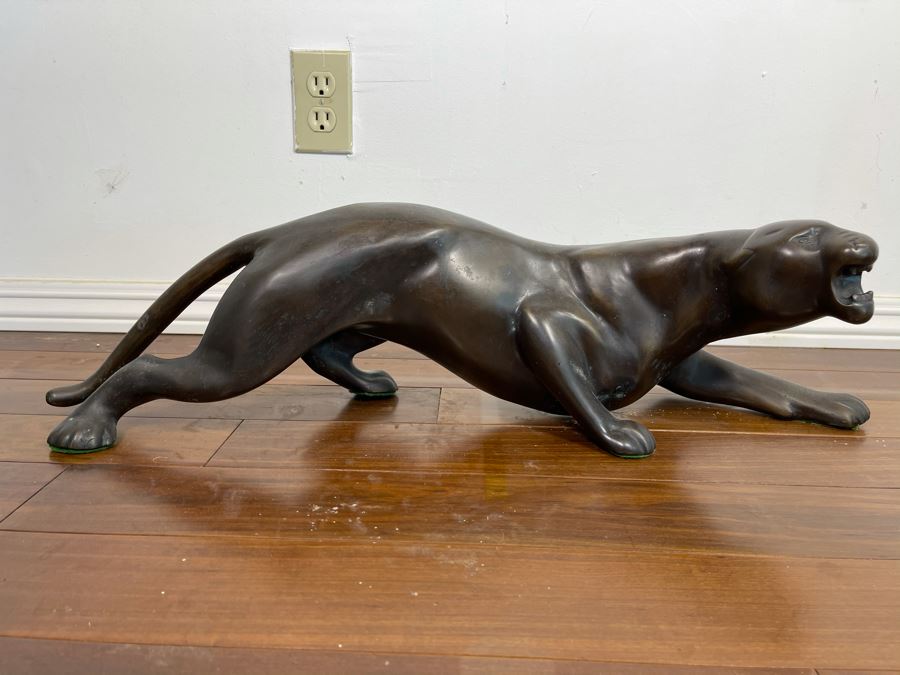 Bronze Stalking Panther Sculpture 28'L X 8'W X 7'H [Photo 3]