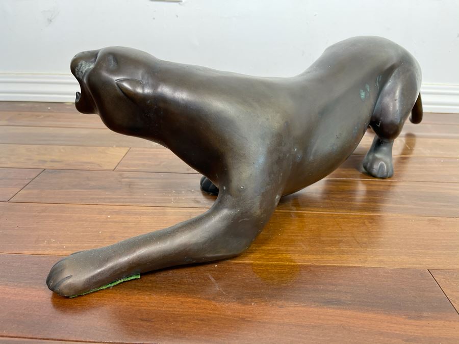 Bronze Stalking Panther Sculpture 28'L X 8'W X 7'H [Photo 6]