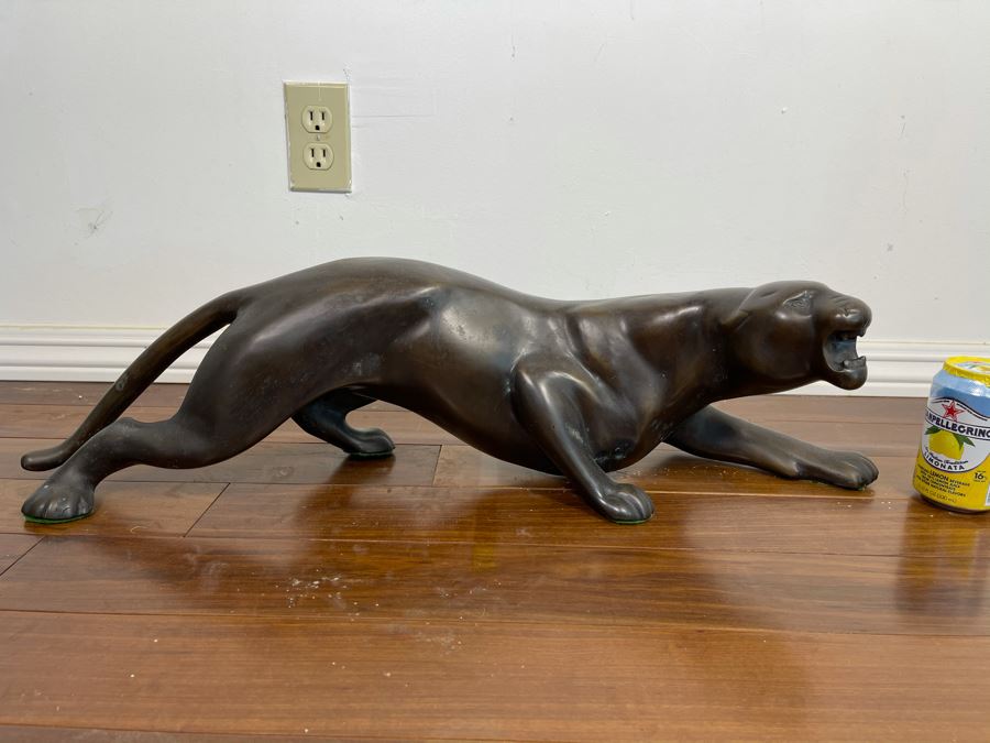 Bronze Stalking Panther Sculpture 28'L X 8'W X 7'H [Photo 2]