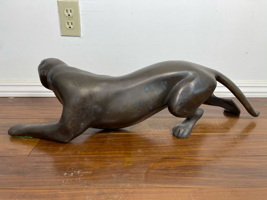 Bronze Stalking Panther Sculpture 28'L X 8'W X 7'H [Photo 7]