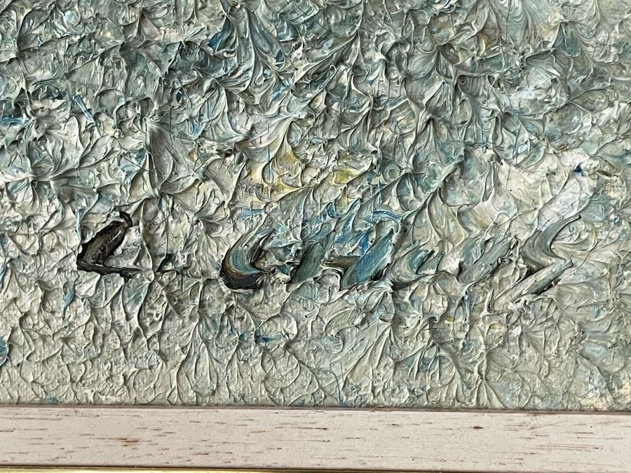 Original Impasto Still Life Painting (Very Thick Paint) Signed (Signature Illegible) Framed 25 X 19 [Photo 9]