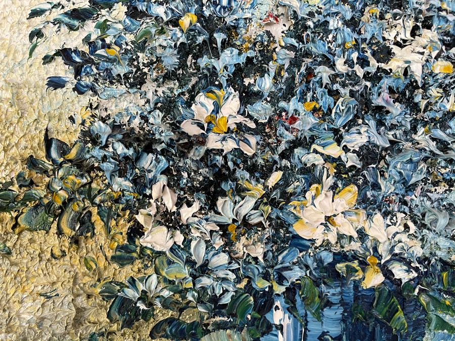 Original Impasto Still Life Painting (Very Thick Paint) Signed (Signature Illegible) Framed 25 X 19 [Photo 4]