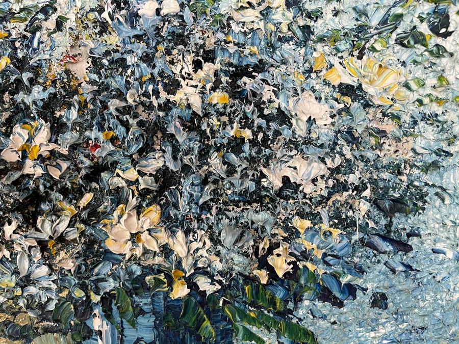 Original Impasto Still Life Painting (Very Thick Paint) Signed (Signature Illegible) Framed 25 X 19 [Photo 5]