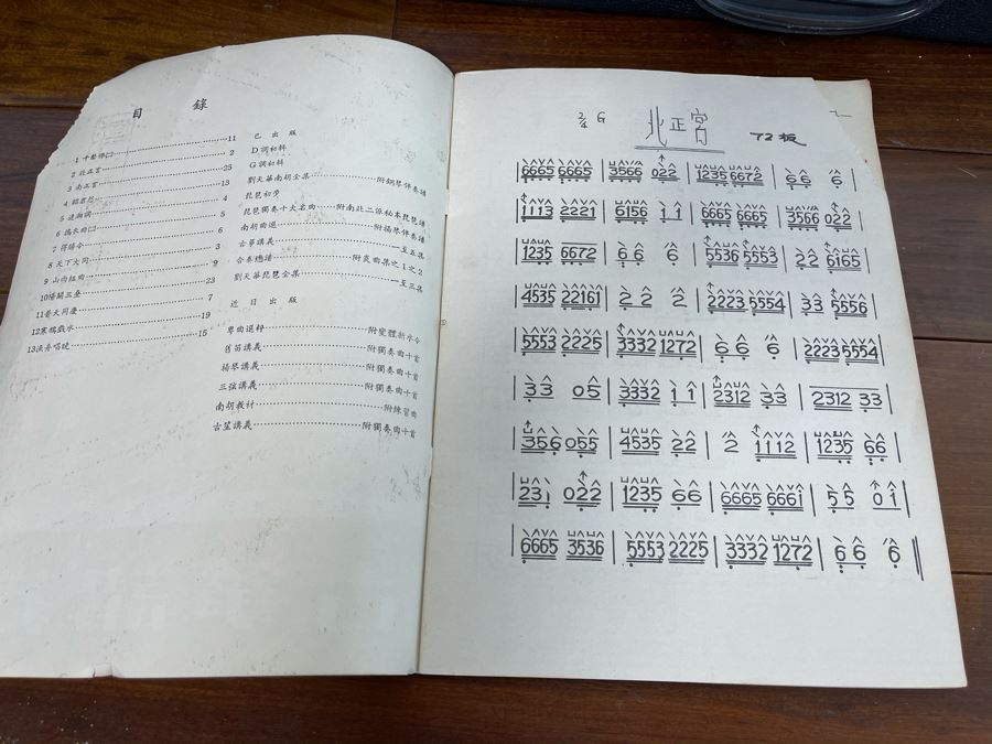 Traditional Chinese Stringed Instrument With Case And Music Book By 'Kao Chin Jung Country Instrument' 44L [Photo 11]