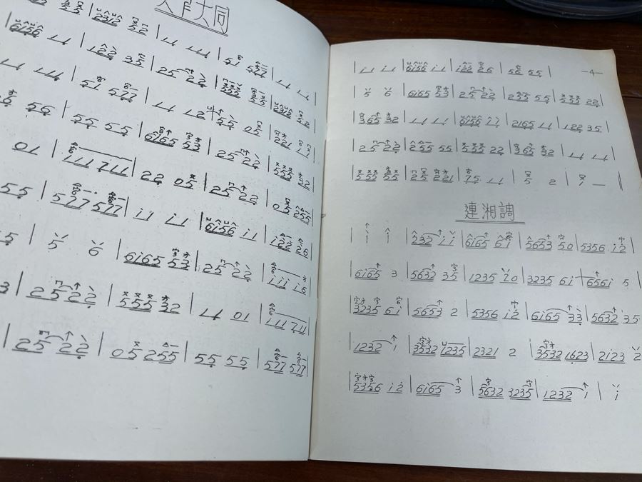 Traditional Chinese Stringed Instrument With Case And Music Book By 'Kao Chin Jung Country Instrument' 44L [Photo 12]