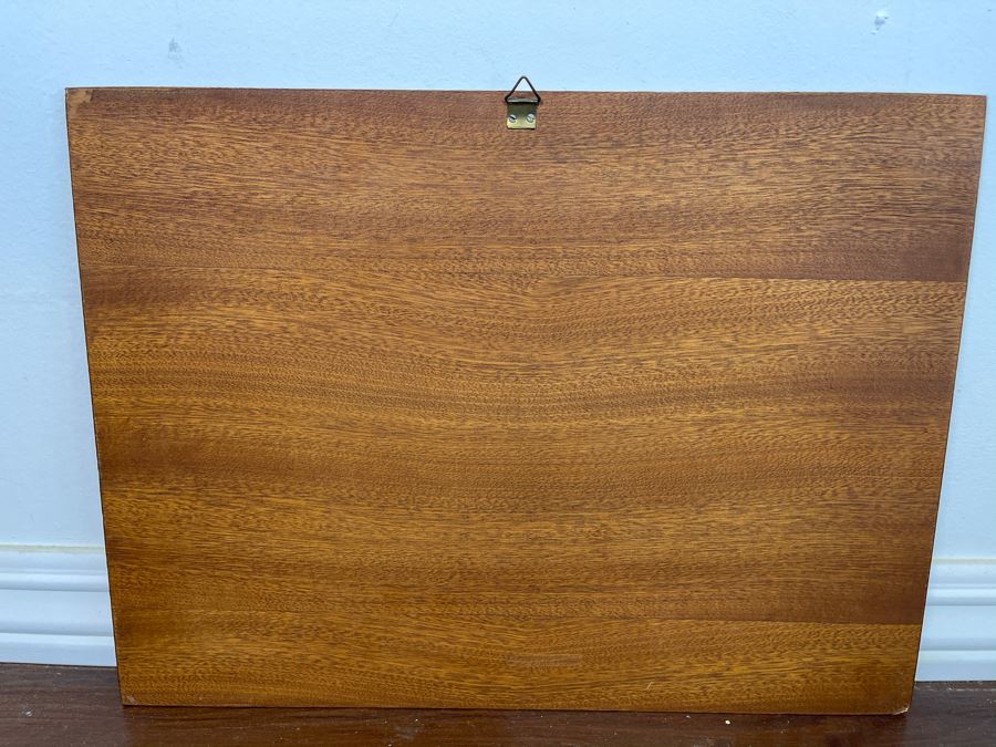 Inlaid Wood Landscape Painting 15.5 X 11.5 [Photo 7]