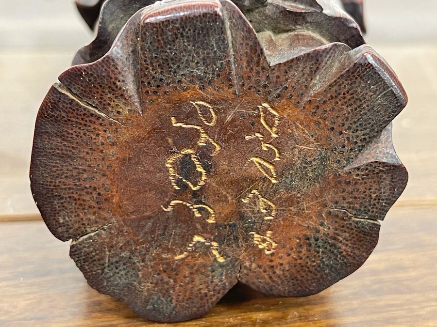 Old Chinese Hand Carved Figure Of Laozi Lao Tzu Founder Of Taoism With Wooden Stand 8.5H (One Figure - Showing Multiple Views) [Photo 20]