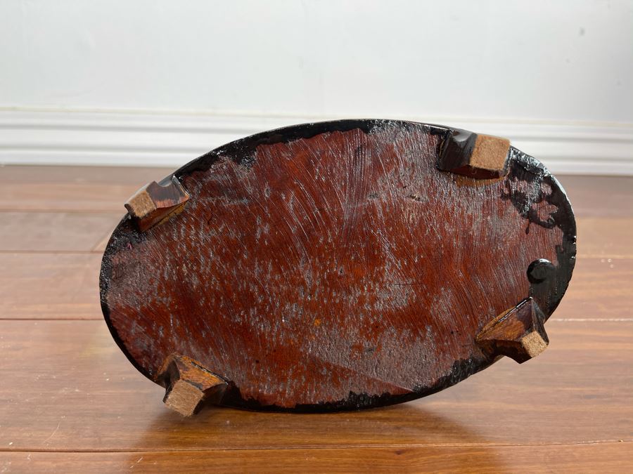 Old Chinese Relief Carved Shoushan Yellow Hardstone Carving With Stand 11H X 7W [Photo 20]