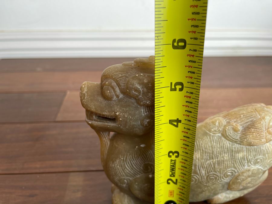 Old Chinese Carved Jade Mythical Animal Sculpture 6.5W X 1.5D X 5.5H [Photo 13]