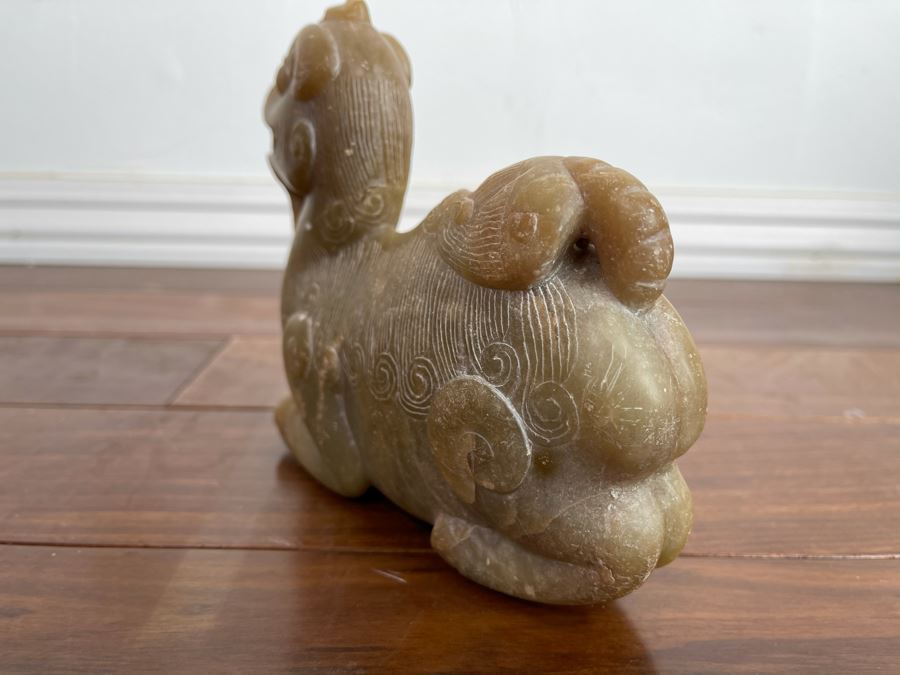 Old Chinese Carved Jade Mythical Animal Sculpture 6.5W X 1.5D X 5.5H [Photo 10]