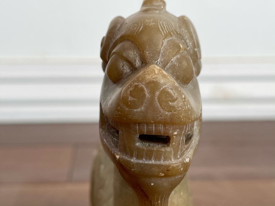 Old Chinese Carved Jade Mythical Animal Sculpture 6.5W X 1.5D X 5.5H [Photo 6]