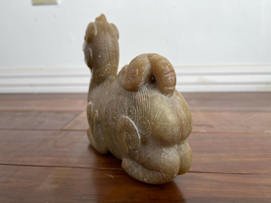 Old Chinese Carved Jade Mythical Animal Sculpture 6.5W X 1.5D X 5.5H [Photo 11]