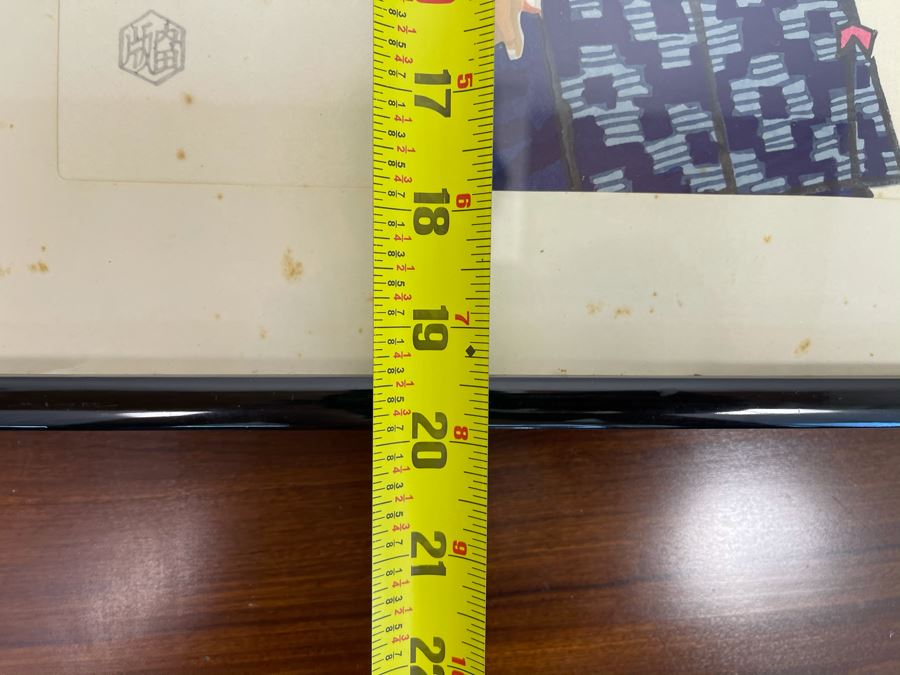 Pair Of Original Japanese Framed Man And Woman Paintings 14.5W X 19.5H [Photo 10]