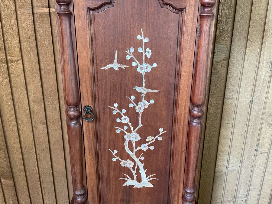 Inlaid Mother Of Pearl Rosewood Grandfather Clock 19W X 11D X 83H [Photo 5]