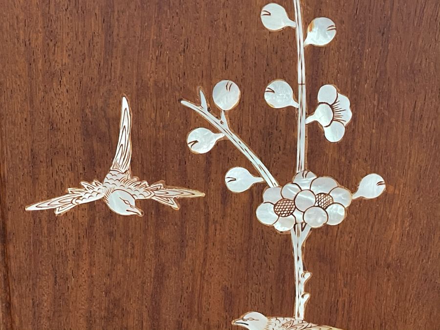 Inlaid Mother Of Pearl Rosewood Grandfather Clock 19W X 11D X 83H [Photo 6]