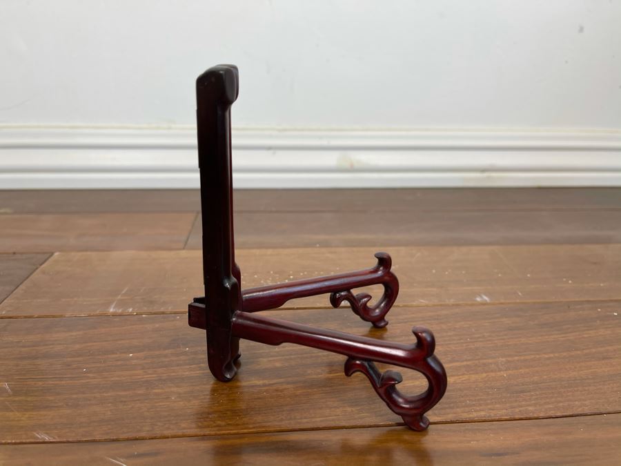 Chinese Carved Mother Of Pearl Shell With Stand 8 X 7 [Photo 8]