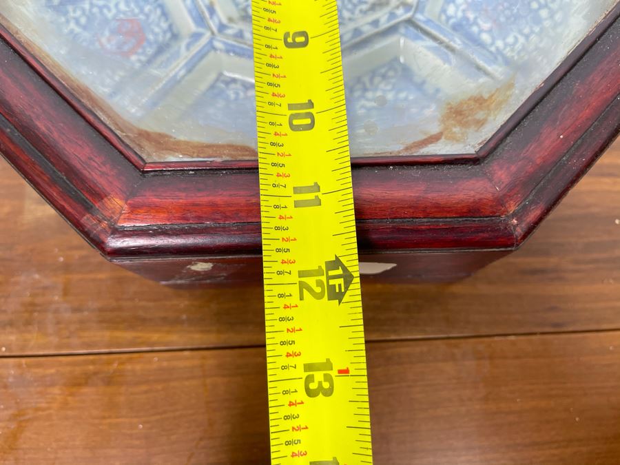 People's Republic Of China Porcelain Divided Dishes Plates Sweetmeat With Rosewood Display Box 11.5W X 3H [Photo 13]