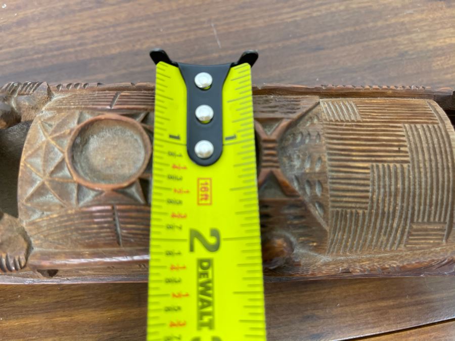 Carved Wooden Asian Boat 12W X 2.5D X 2.5H [Photo 12]