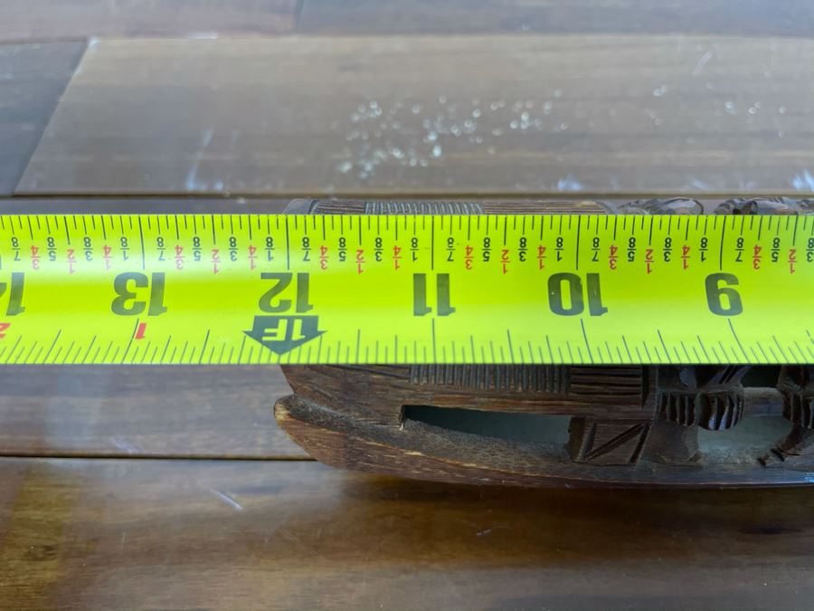 Carved Wooden Asian Boat 12W X 2.5D X 2.5H [Photo 11]