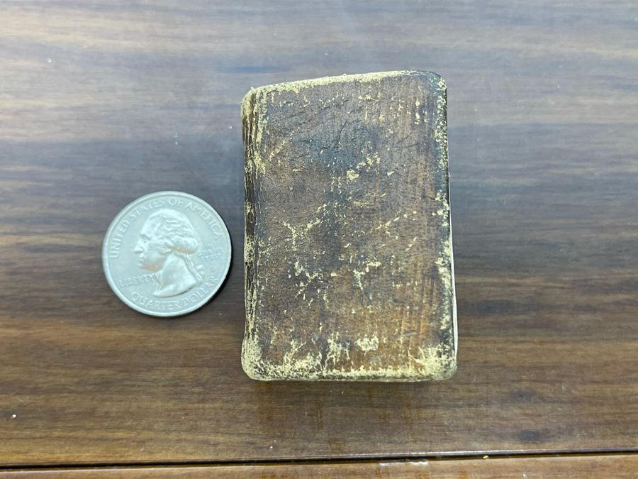 Antique 1824 Miniature Book History Of The Bible Published By Henry Benton 12.5W X 2H [Photo 2]