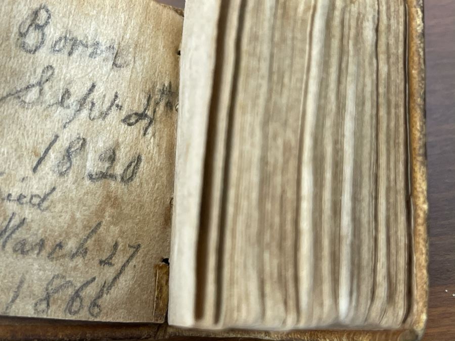 Antique 1824 Miniature Book History Of The Bible Published By Henry Benton 12.5W X 2H [Photo 5]