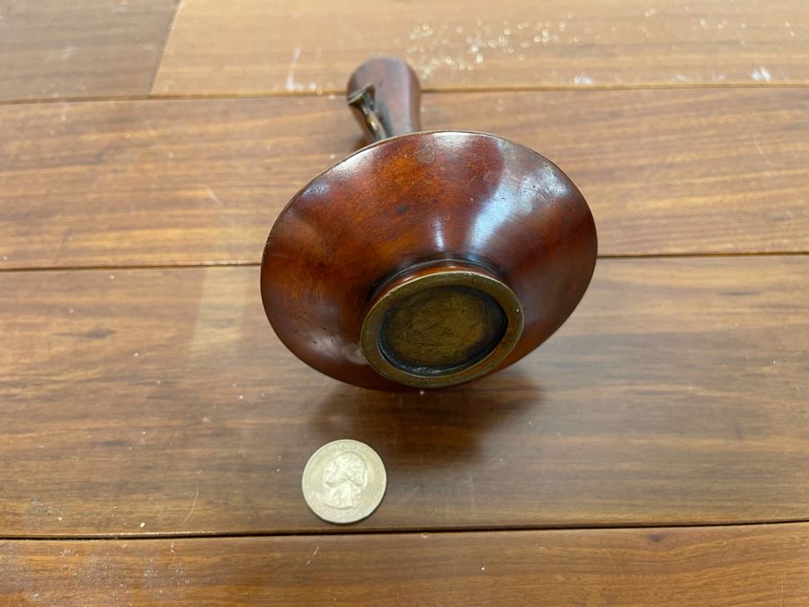 Vintage Asian Bronze Vase 5.5H [Photo 7]