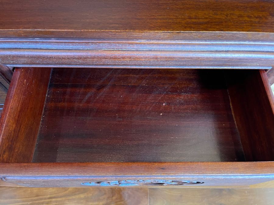 Vintage Chinese Carved Rosewood Cabinet Bookshelf China Cabinet With Dragon Serpent Motif 36'W X 19'D X 81'H [Photo 12]