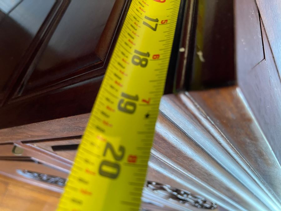 Vintage Chinese Carved Rosewood Cabinet Bookshelf China Cabinet With Dragon Serpent Motif 36'W X 19'D X 81'H [Photo 18]